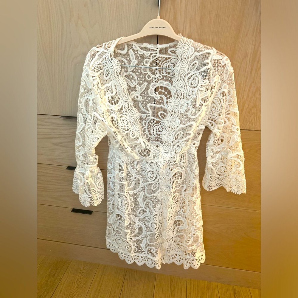 White crochet duster / beach cover up